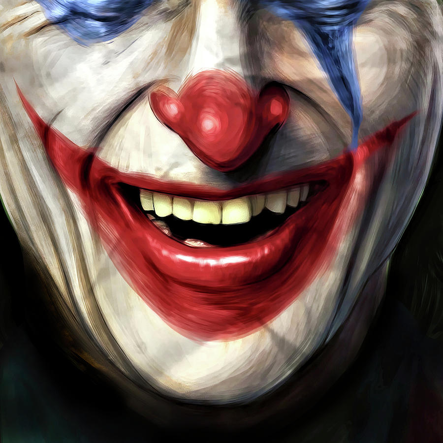 Joker face Mixed Media by Gina Dsgn - Pixels