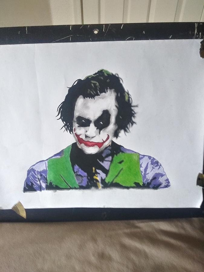 Joker Heath Ledger Drawing By J Louis Contreras