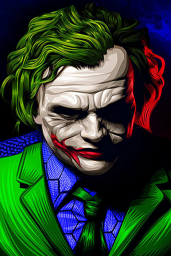 Joker Illustration Mixed Media by Lac Lac - Fine Art America