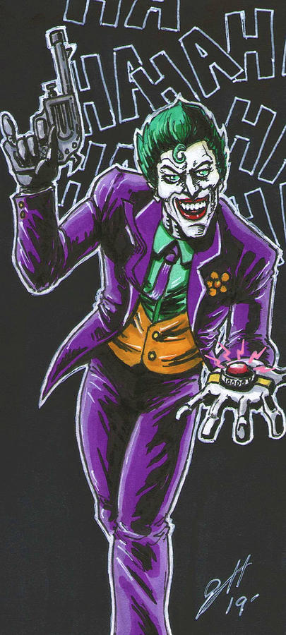 Joker Drawing by Jason Heida - Fine Art America