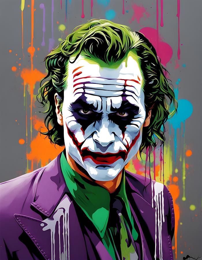 Joker portrait Painting by CIKA Artist - Fine Art America
