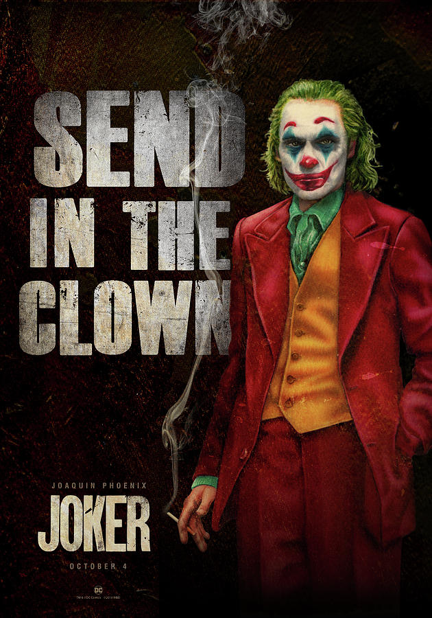 Batman Movie Mixed Media - JOKER Send In The Clown by Edward Draganski