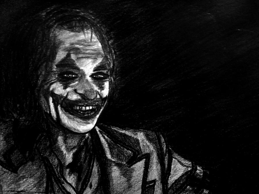 Joker Drawing by Shadow - Fine Art America