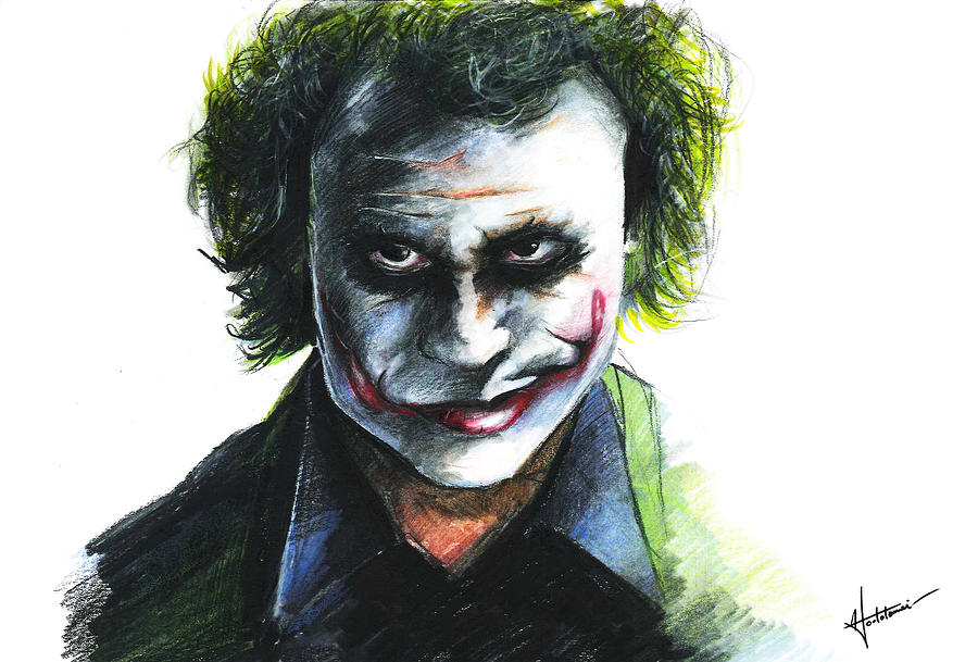 Joker - Why so serious? Drawing by Alex Hortolomei - Fine Art America