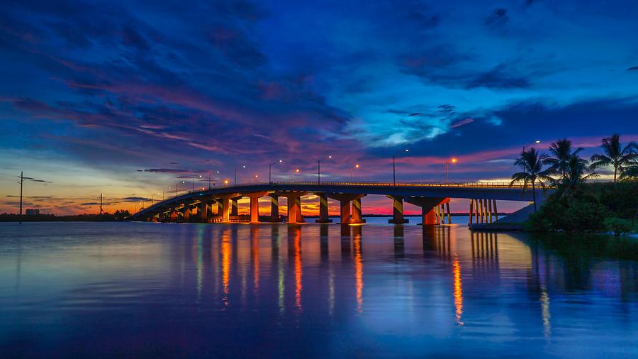 Jolly Bridge Twilight Photograph by Joey Waves