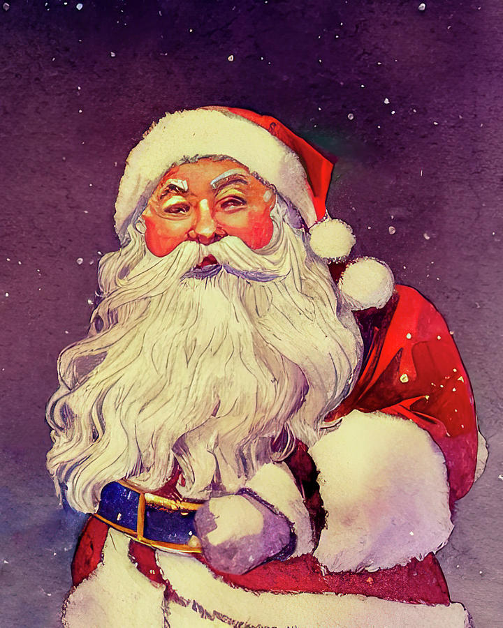 Jolly Old Santa Painting by Bob Orsillo