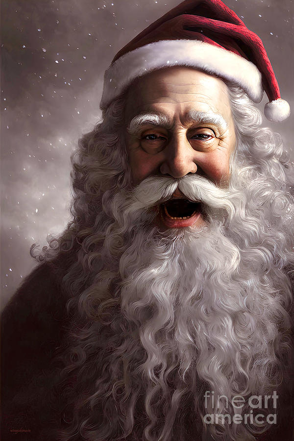 Jolly Old Santa Claus Merry Christmas 20221018i Mixed Media by ...