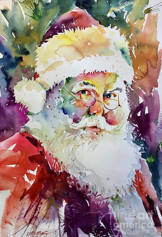  Jolly Santa Claus Painting by David Lobenberg