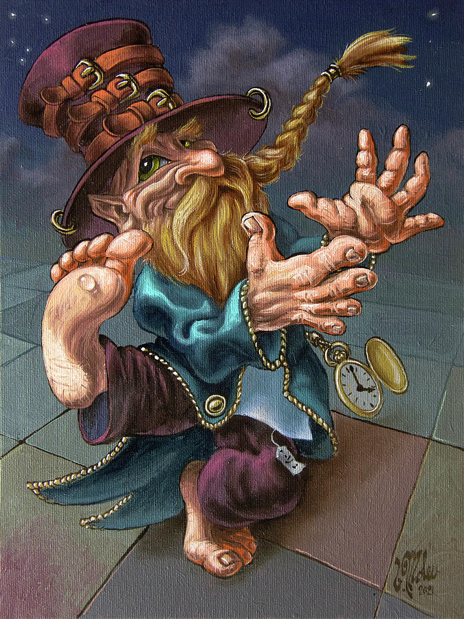 Dwarf Painting - Jolly by Victor Molev