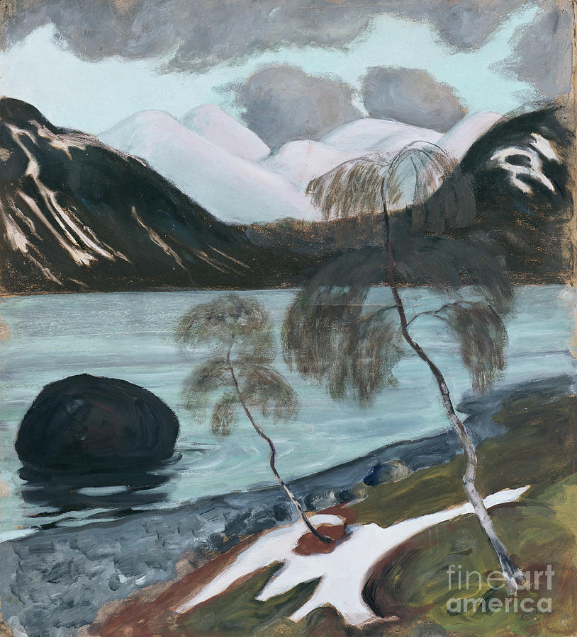 Jolster water Painting by O Vaering by Nikolai Astrup