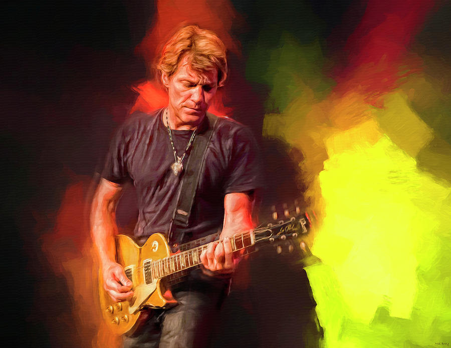 Bon Jovi Mixed Media - Jon Bon Jovi Live by Mal Bray