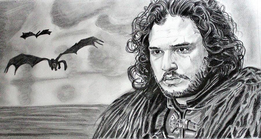 Jon Snow Games Of Thrones Drawing Drawing By Dr Mubarak Muhammad Ali Fine Art America