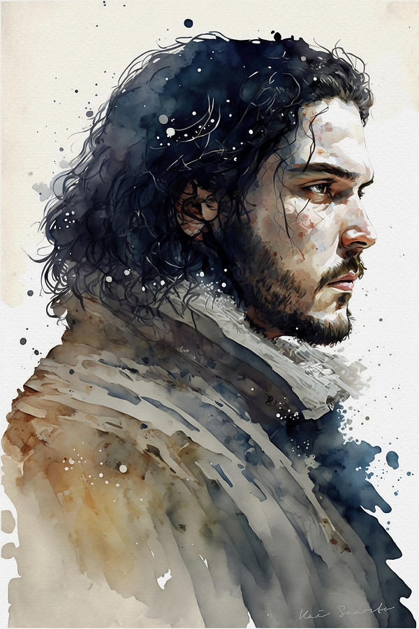 Jon Snow - The Loyal Watchman Digital Art by Kai Saarto