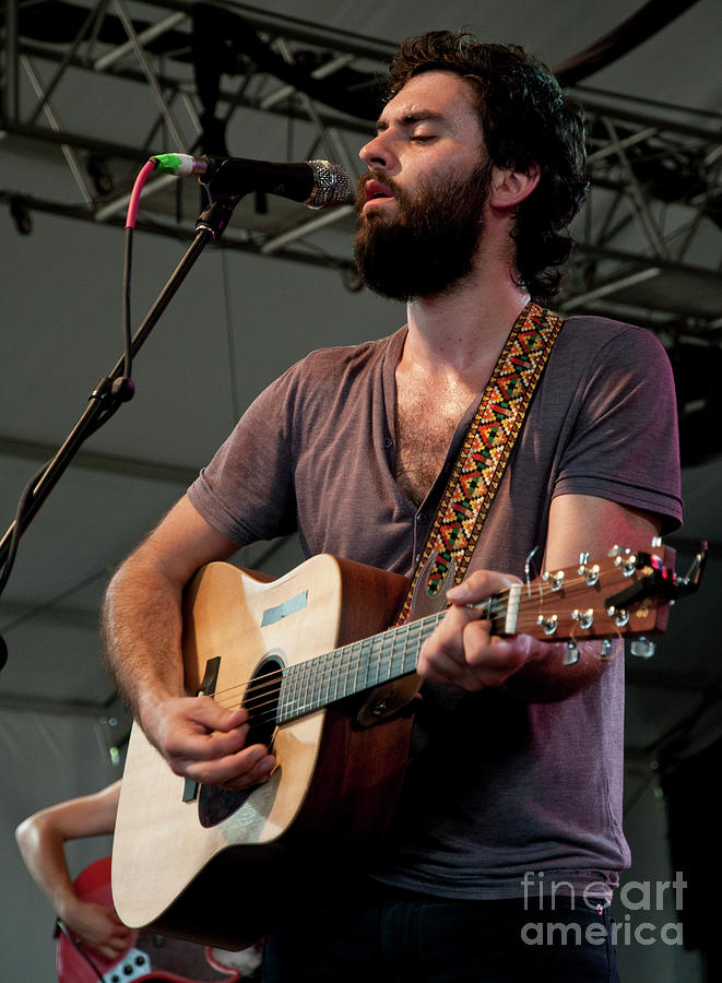 Jonathan Russell with The Head and the Heart at Bonnaroo Photograph by David Oppenheimer