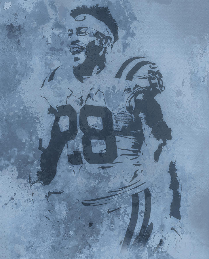 Jonathan Taylor Indianapolis Colts Watercolor Strokes Pixel Art 1 Mixed  Media by Joe Hamilton - Fine Art America