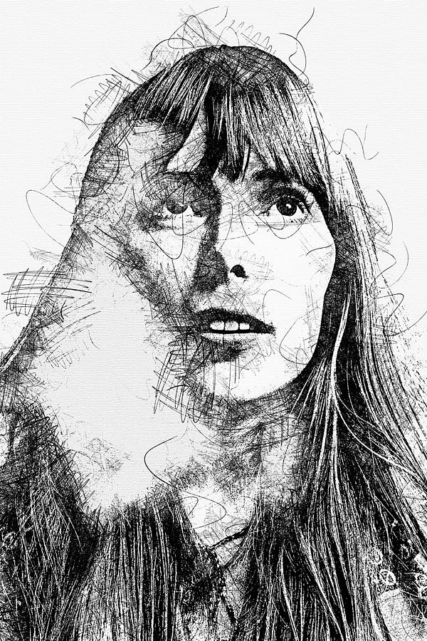 Joni Mitchell Digital Art by Michael Earch - Fine Art America