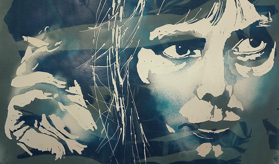 Joni Mitchell - River  Painting by Paul Lovering