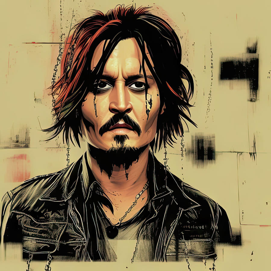 Johnny Depp Painting by Bob Orsillo