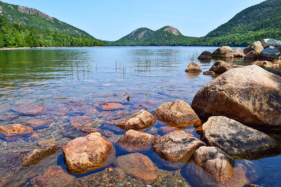 Jordan Pond Rocks And Bubbles Photograph By Debbie Hart - Fine Art America