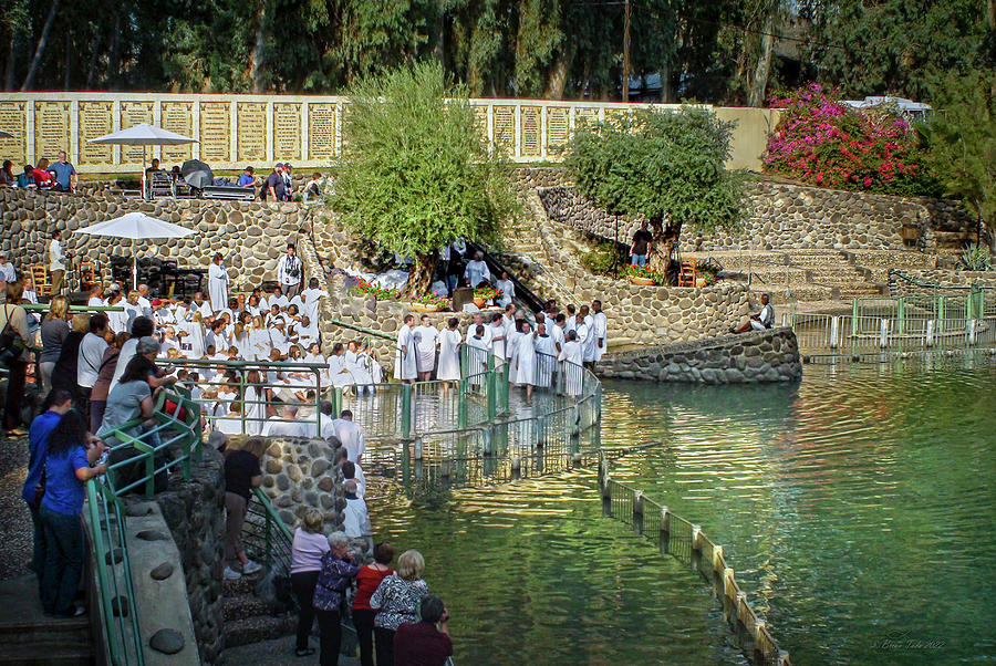 Jordan River Baptism, Israel Photograph by Brian Tada