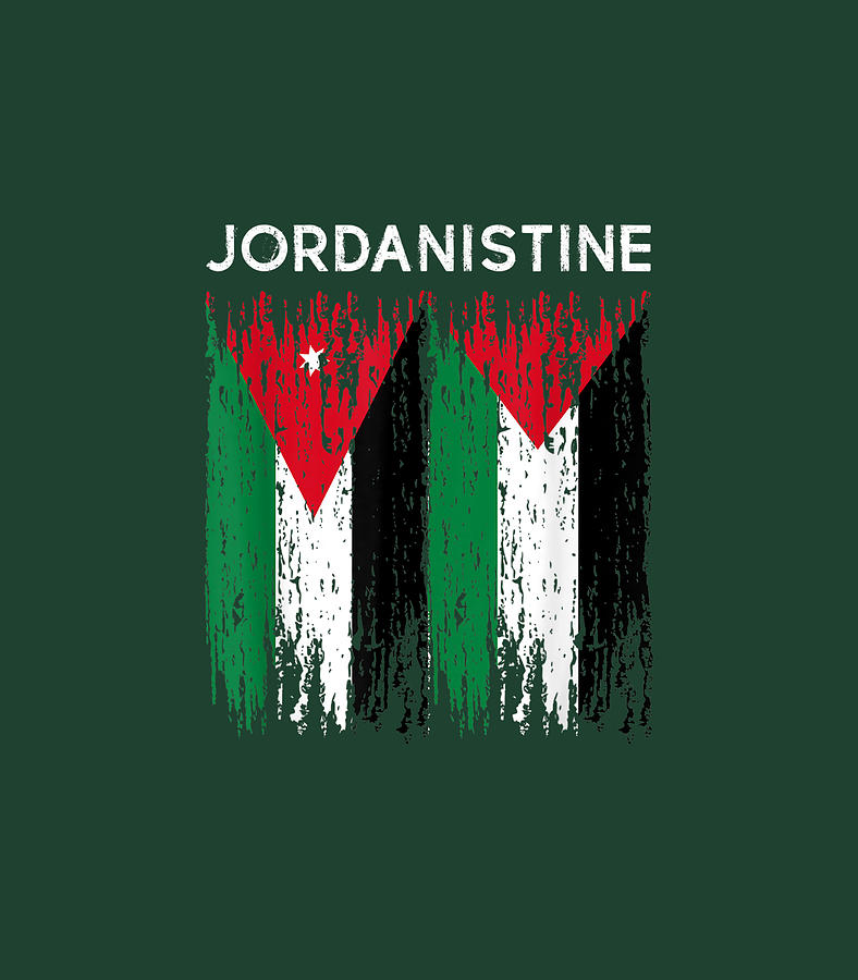 Jordanian and Palestinian flag Jordan and palestine unity Digital Art by Dylan Atarah Fine Art