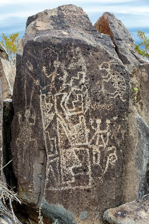 Jornada Mogollon Petroglyph Panel in the Tularosa Basin  Photograph by Kathleen Bishop
