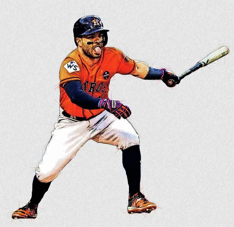  José Altuve Baseball Player Poster 11 Canvas Art