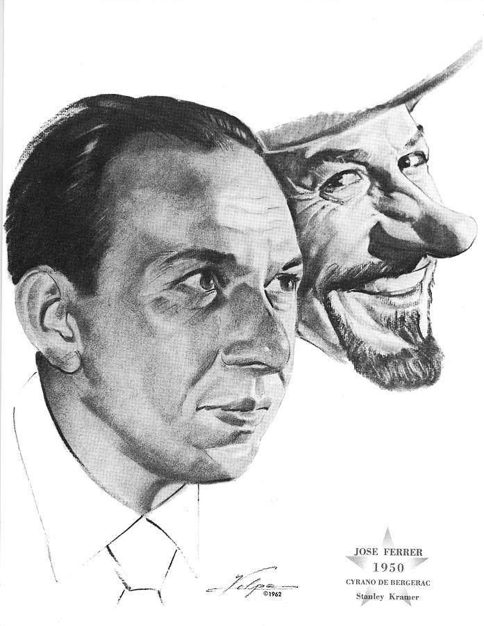 Jose Ferrer by Volpe Drawing by Movie World Posters