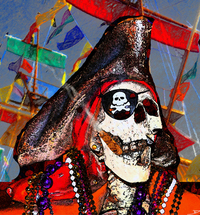 Jose Gaspar Tampa pirate original work Painting by David Lee Thompson