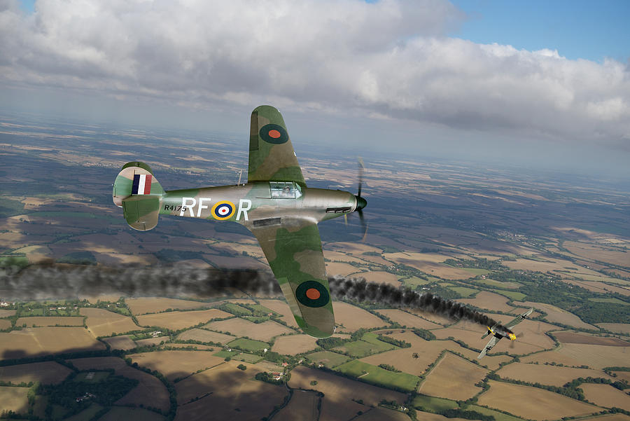 Josef Frantisek of 303 Squadron in action Photograph by Gary Eason