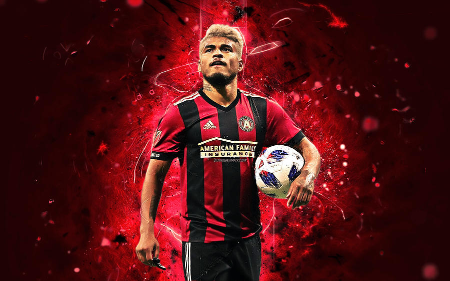 Josef Martinez Abstract Art Atlanta United Fc Venezuelan Footballer Martinez Soccer Mls Football Neo Digital Art By Phelp Shawkins