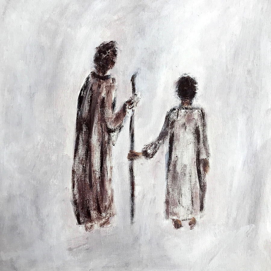 Joseph and Jesus Painting by Mikayla Ruth Reed