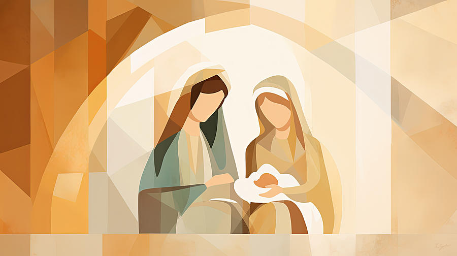 Jesus Christ Painting - Joseph and Mary Paintings by Lourry Legarde