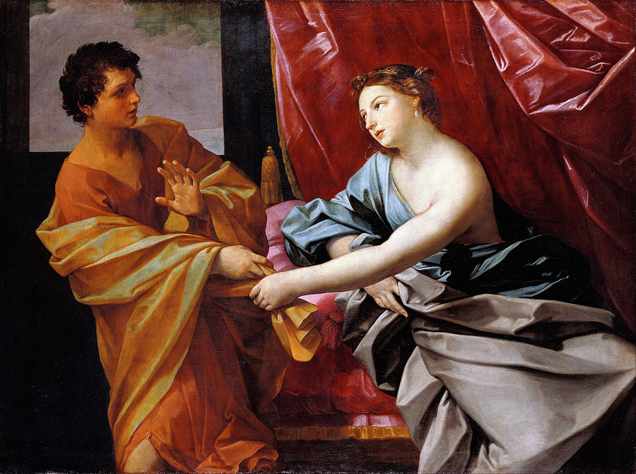 Guido Reni Digital Art - Joseph and Potiphars Wife by Long Shot