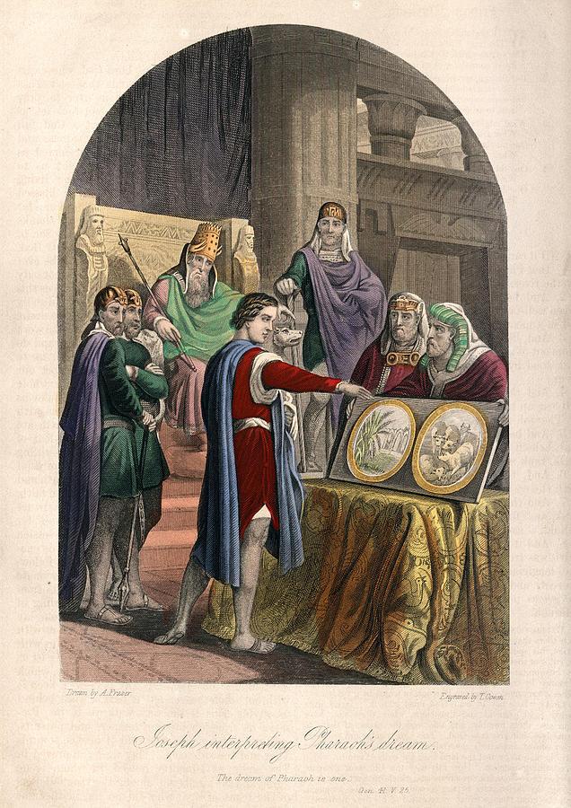 Joseph interpreting the Pharaohs dream Drawing by Duncan1890