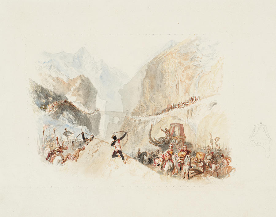 Joseph Mallord William Turner Hannibal Passing the Alps Painting by Joseph Mallord William