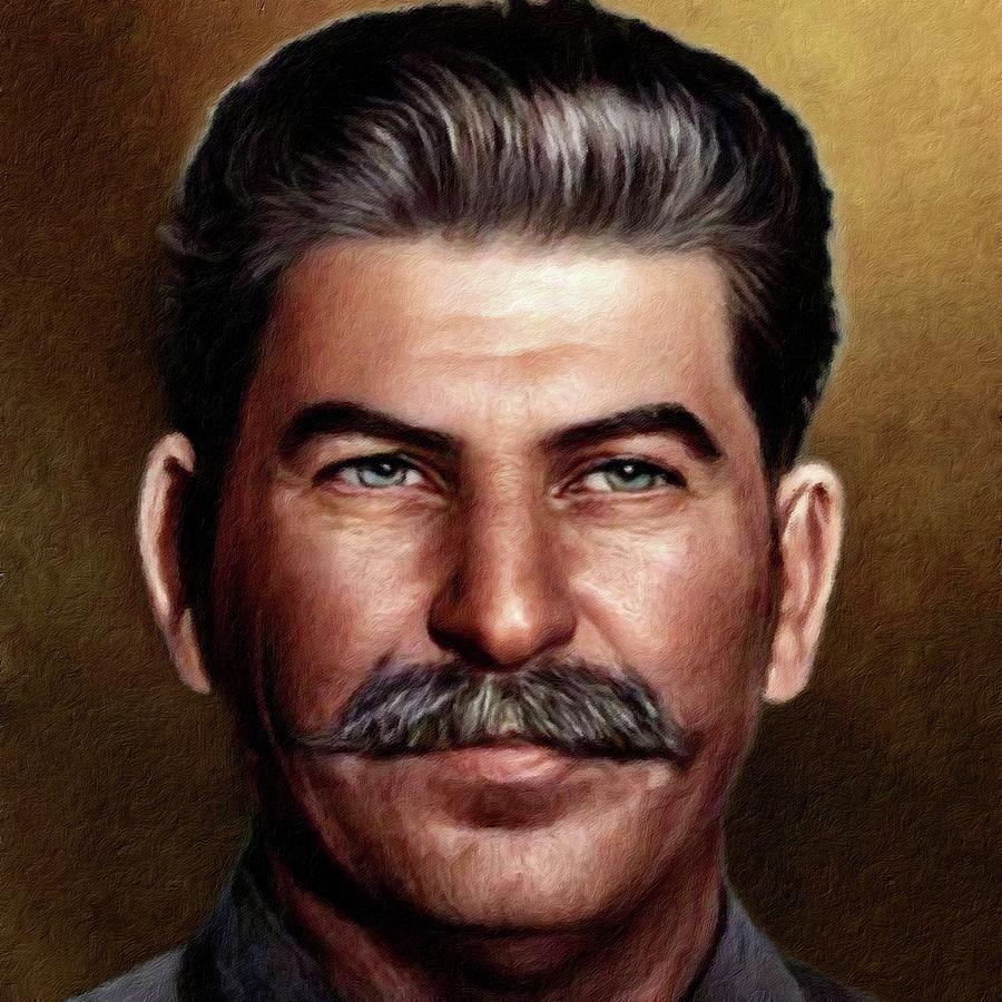 Joseph Vissarionovich Stalin Painting by Vincent Monozlay