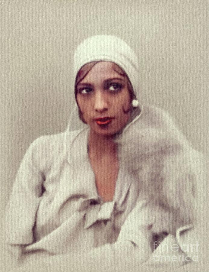 Josephine Baker, Singer and Actress Painting by John Springfield | Pixels