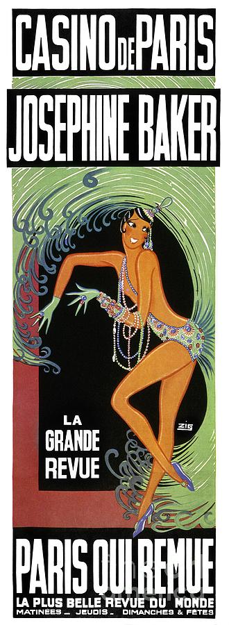 Josephine Baker Vintage Poster Drawing by Granger Josephine Baker Vintage Poster Drawing by Granger