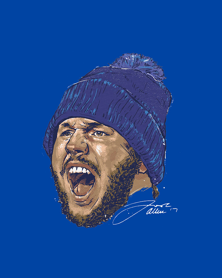 Josh Allen Portrait Digital Art by Kelvin Kent Fine Art America