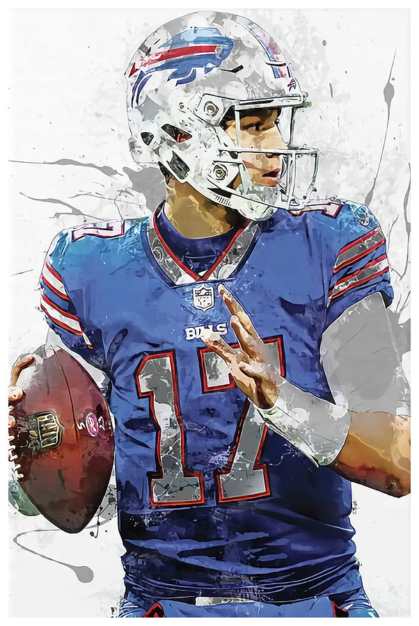 Josh Allen Poster Buffalo Bills Football Hand Made Posters Digital Art