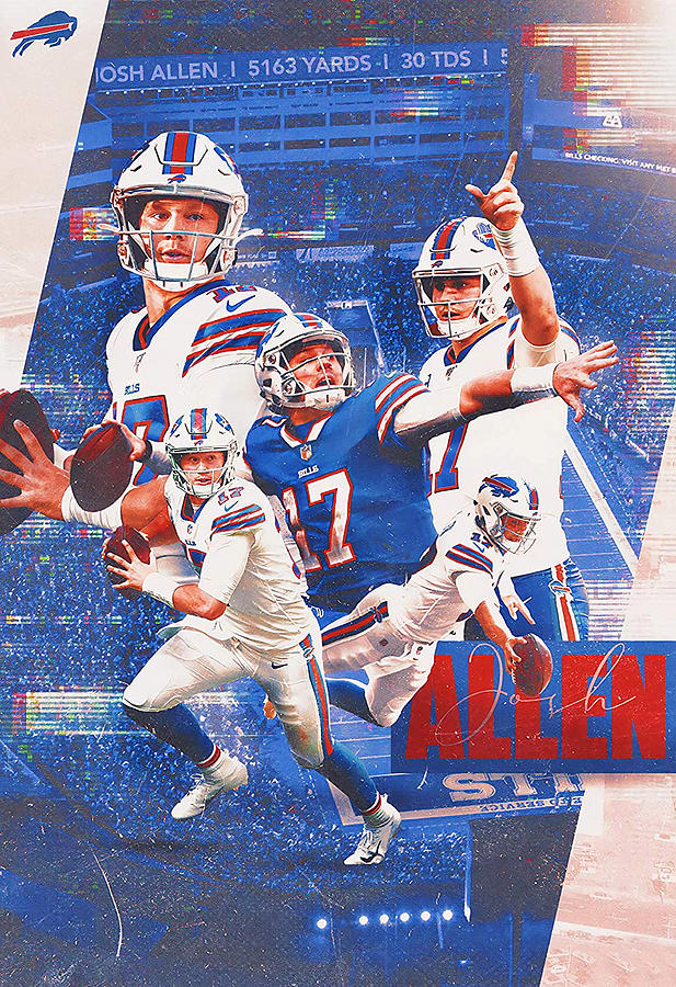 Josh Allen poster Digital Art by Lucas Miller | Pixels