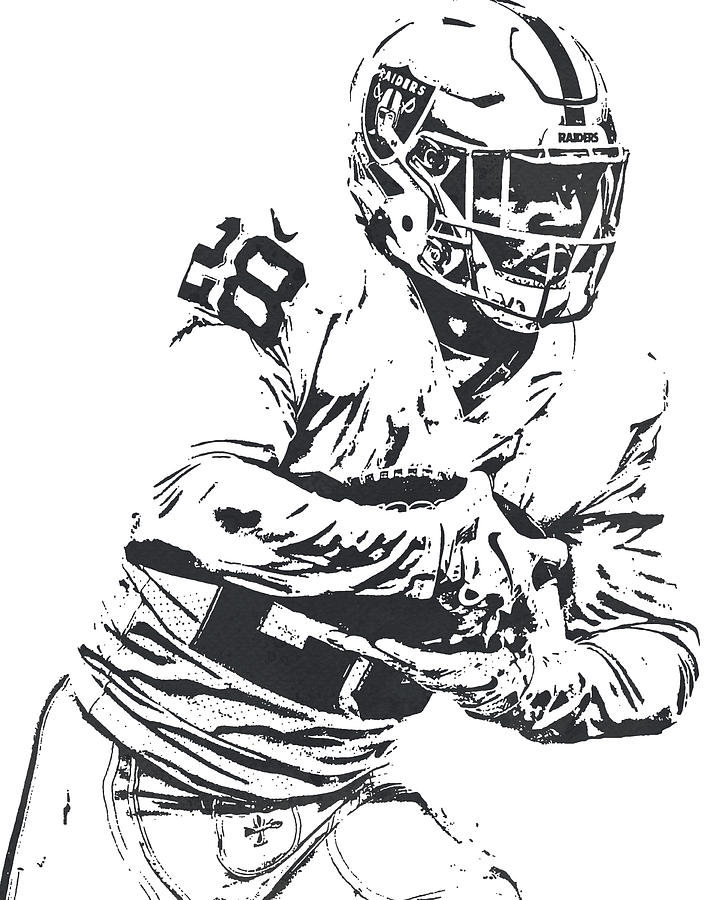 Josh Jacobs Poster Las Vegas Raiders Football Painting Canvas - Canvas -  Ducicanvas