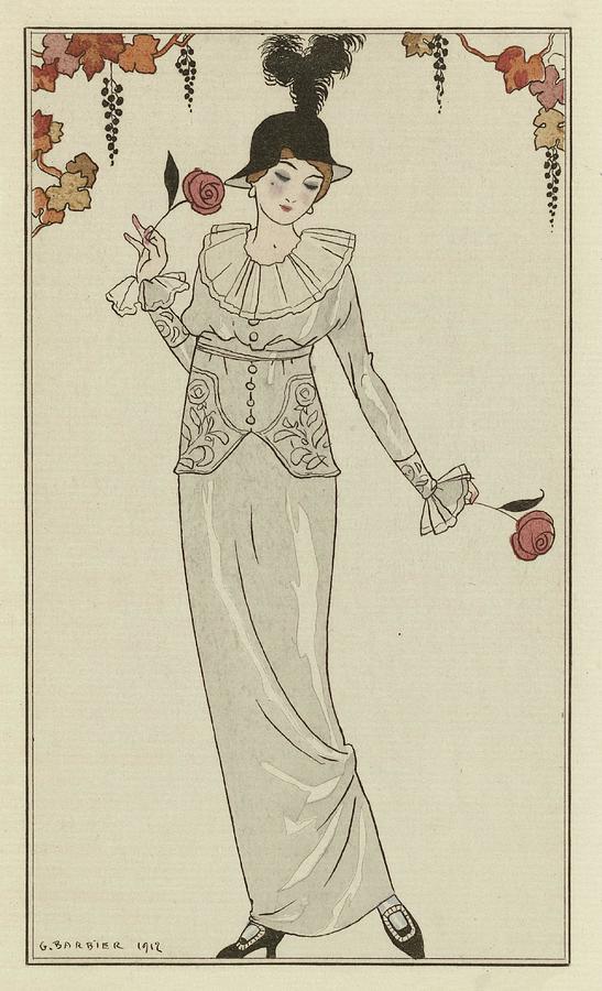 Journal des Dames et des Modes Costumes Parisiens no art Drawing by ...