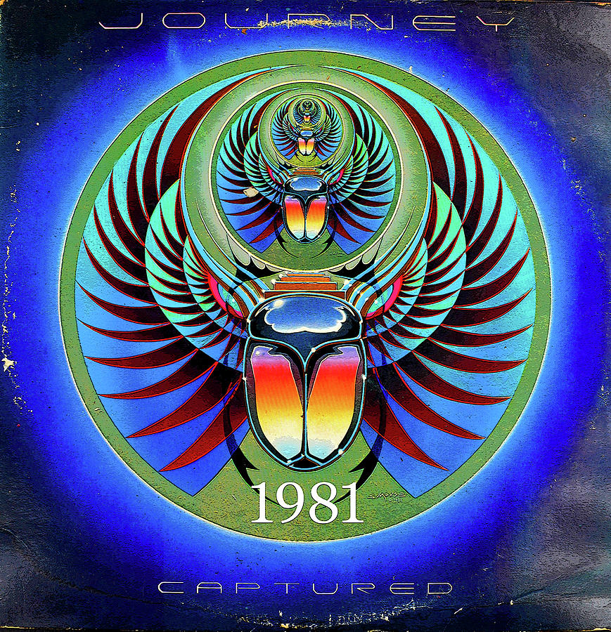 Journey captured album cover 1981 Mixed Media by David Lee Thompson