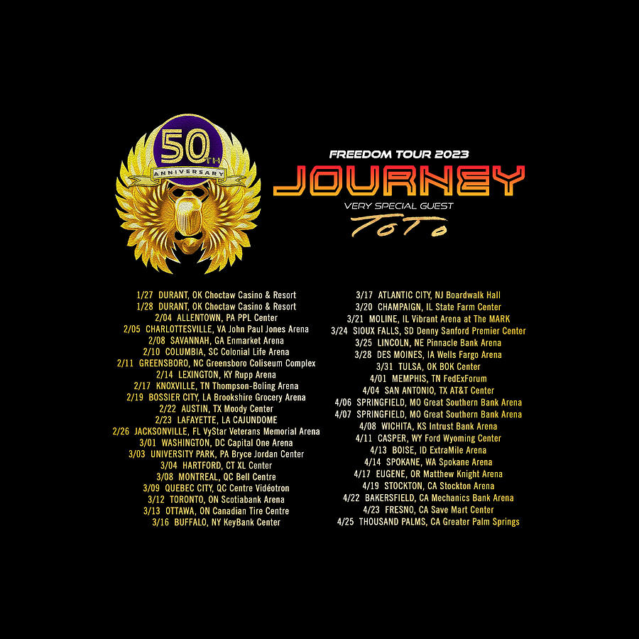 journey freedom tour 2023 song list