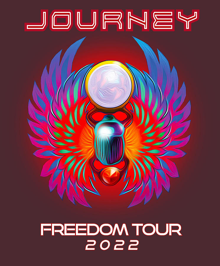 Journey Freedom Tour 2022 Raglan Digital Art by Alex Russo Fine Art