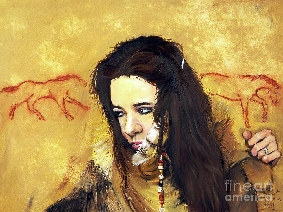 Native American Portraits Painting - Journey by J W Baker Native American Portraits Painting - Journey by J W Baker