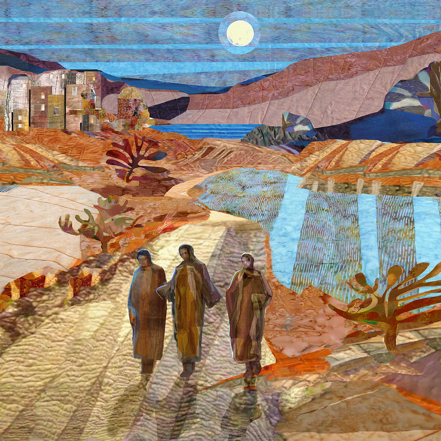 Easter Digital Art - Journey to Emmaus by Michael Torevell