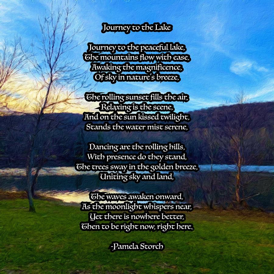 Journey to the Lake Poem Digital Art by Pamela Storch - Fine Art America